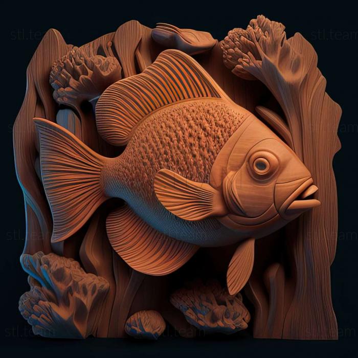 3D model Amphiprion bicinctus fish (STL)